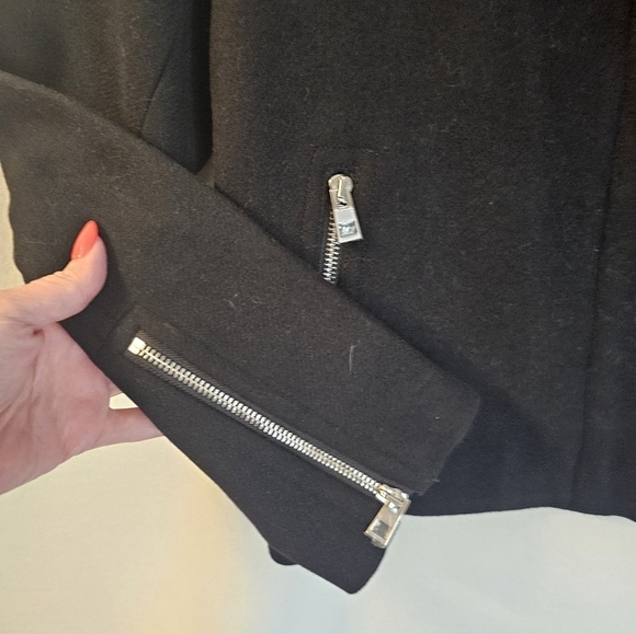 Madewell Sherpa-Collar Asymmetric Zip-Front Jacket Size XS NWT - Picture 4 of 10